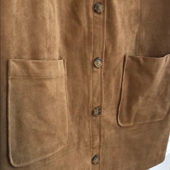 Abercrombie Brown Suede Button Up Dress - Picture 4 of 6